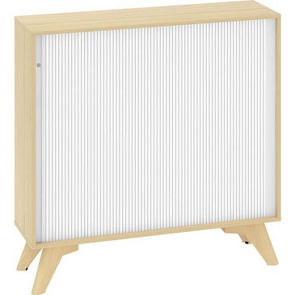 Nízká skříň Alfa Root s roletou, 2 police, 120 x 45 x 121,5 cm, dub