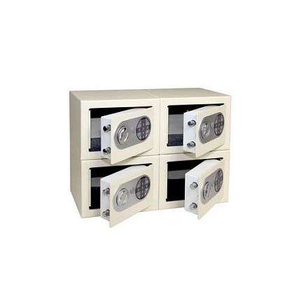 Sestava 4ks nábytkového trezoru s elektronickým zámkem, slonovina