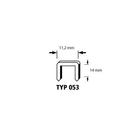 Spony ke sponkovací pistoli, 053/14, extra tvrzená ocel, 1000ks