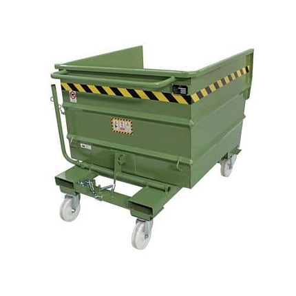 Víceúčelový sklápěcí přívěs Sall z oceli, zelený, 750 L