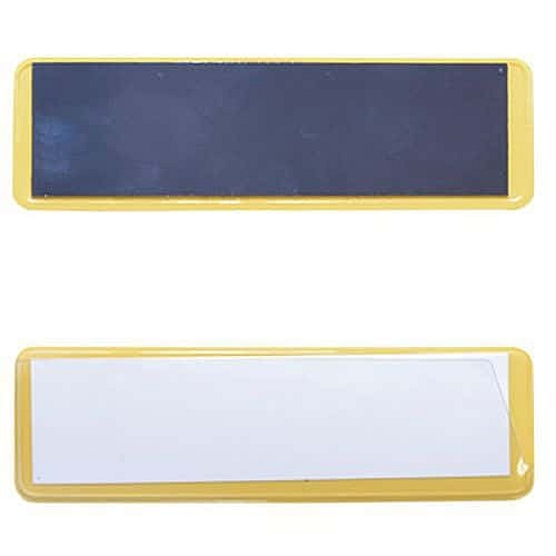 Informační štítky na regály Manutan Expert, magnetické, 100 x 30 mm, 100 ks, žluté