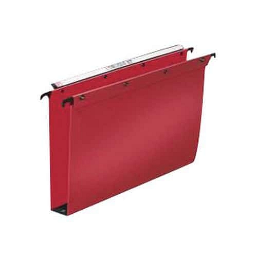 Závěsné složky Ultimate 5/10th Drawer Elba, tvar U, červená, 10 ks