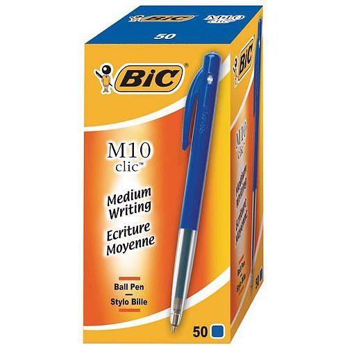 Kuličkové pero BIC M10 v krabičce, modrá