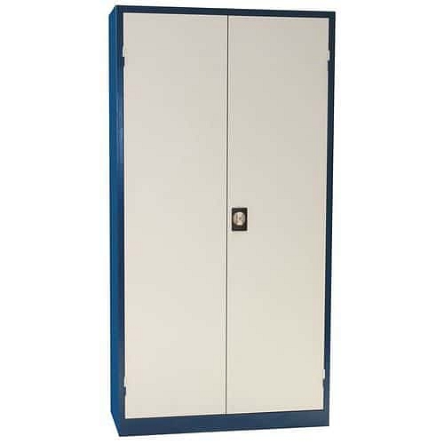 Kovová dílenská skříň pro plastové boxy, 195 x 100 x 45 cm, modrá