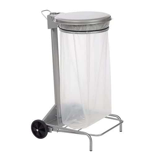 Stojan na odpadkové pytle Collecroule Basic, pojízdný, 110 l, Anti-UV prášková barva