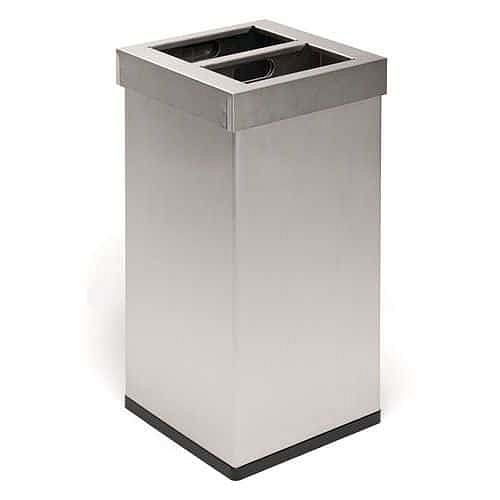 Odpadkový koš Carro Mix 2 x 25 l z matné nerezové oceli