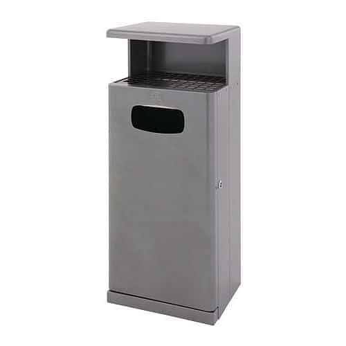 Venkovní odpadkový koš se stříškou 55 l antracitový