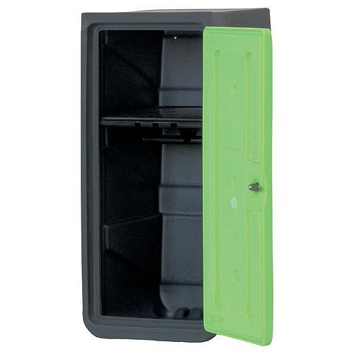 Plastová šatní skříň EMP, s policí, 1 oddíl, světle zelená