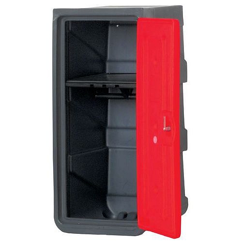 Plastová šatní skříň EMP, s policí, 1 oddíl, červená