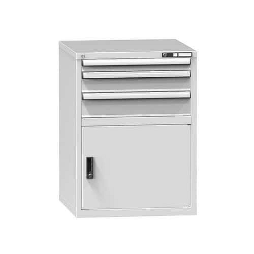 Zásuvková skříň ZB2, 731 x 753 x 990 mm, šedá-šedá