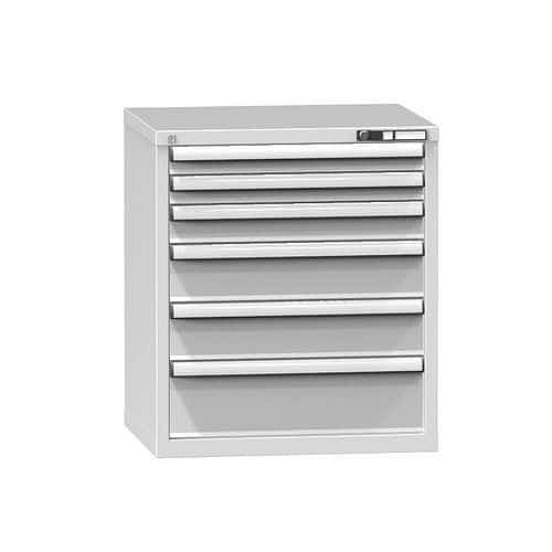 Zásuvková skříň ZD6, 731 x 600 x 840 mm, šedá-šedá