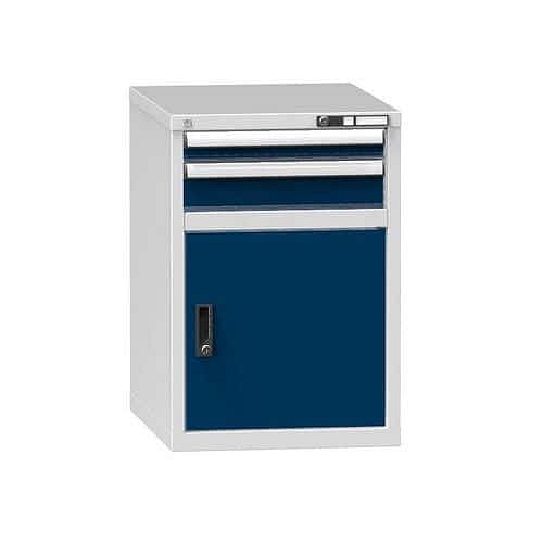 Zásuvková skříň ZE2, 578 x 753 x 840 mm, šedá-tmavě modrá