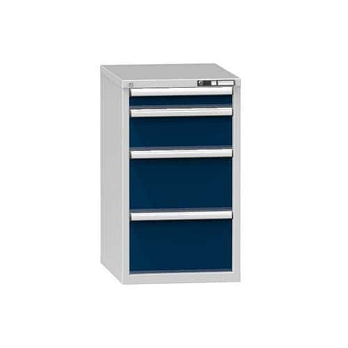 Zásuvková skříň ZE5, 578 x 753 x 990 mm, šedá-tmavě modrá