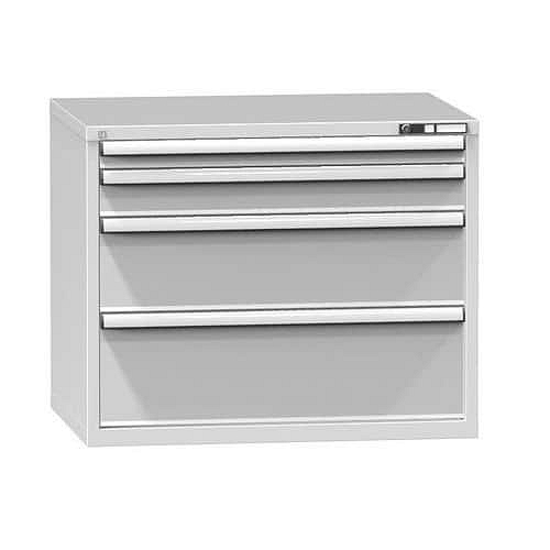 Zásuvková skříň ZG2, 1037 x 753 x 840 mm, šedá-šedá