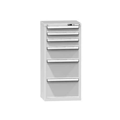 Zásuvková skříň ZN6, 578 x 464 x 1215 mm, šedá-šedá