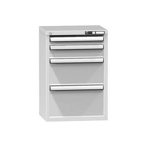 Zásuvková skříň ZN4, 578 x 464 x 840 mm, šedá-šedá