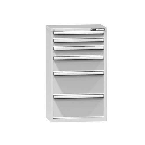 Zásuvková skříň ZP5, 731 x 464 x 1215 mm, šedá-šedá