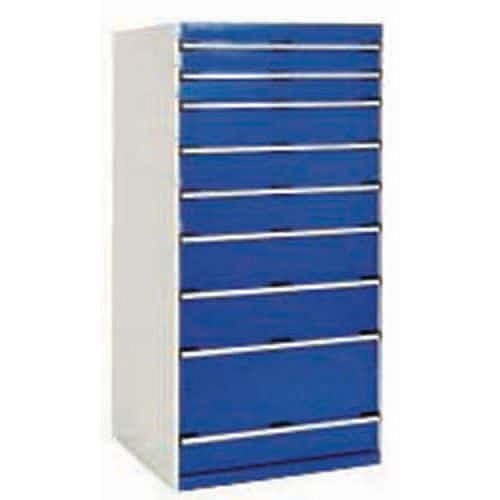 Dílenská zásuvková skříň, Bott SL-87, výška 160 cm, 9 zásuvek