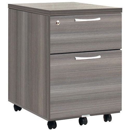 Pojízdný zásuvkový kontejner Manutan Expert, 60 x 42 x 69 cm, 2 zásuvky, cedr