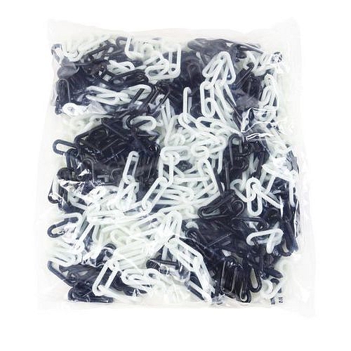 Fotoluminiscenční plastový řetěz k zahrazovacím sloupkům, délka 25 m, průměr 8mm, černo/žlutý