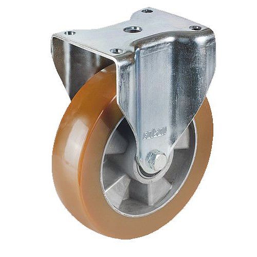 Polyuretanové transportní kolo s přírubou, průměr 160 mm, kuličková ložiska