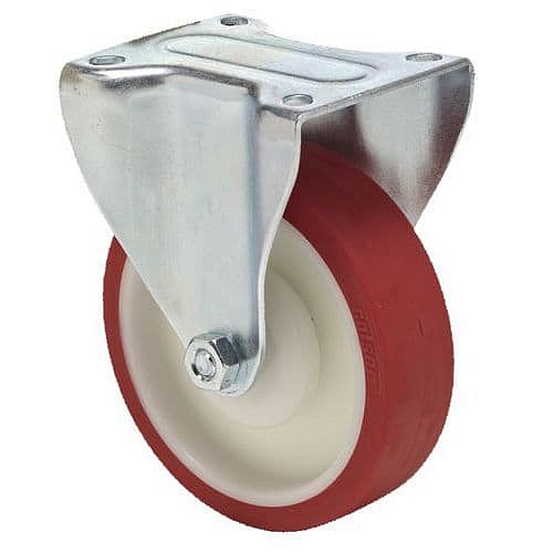 Polyuretanové transportní kolo s přírubou, průměr 80 mm, kuličková ložiska