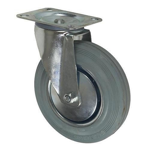 Gumová transportní kola s přírubou, průměr 160 - 200 mm, otočná, valivá ložiska