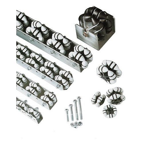 Všesměrové kladičkové lišty, plast, šířka 58 mm, rozteč 66 - 200 mm