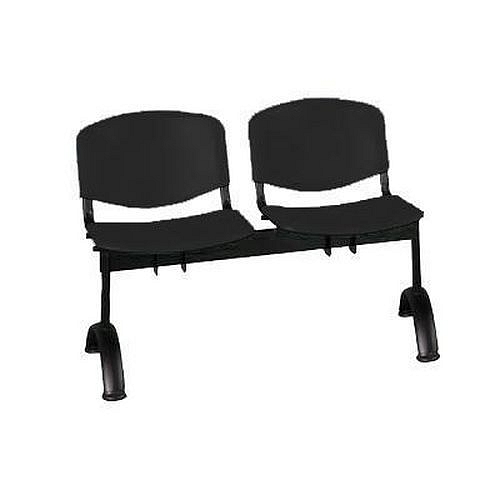 Lavice ISO Plast, dvoumístná, černá