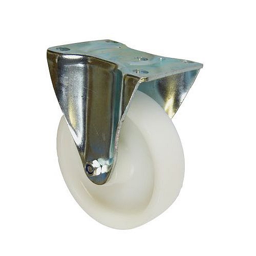 Nylonové transportní kolo s přírubou, průměr 125 mm, valivé ložisko