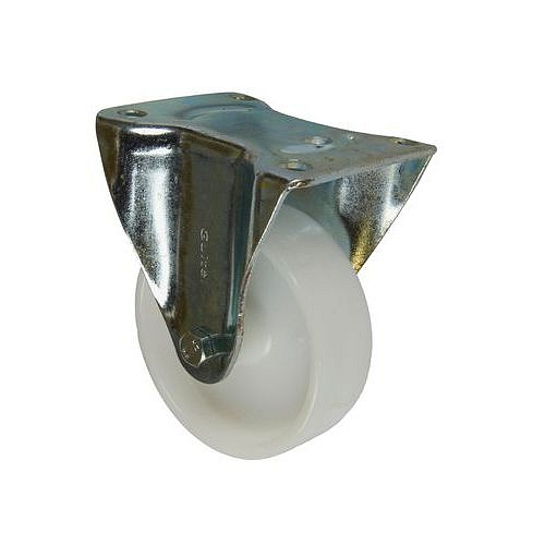 Polypropylenová transportní kola s přírubou, průměr 50 - 150 mm, pevná, kluzná ložiska