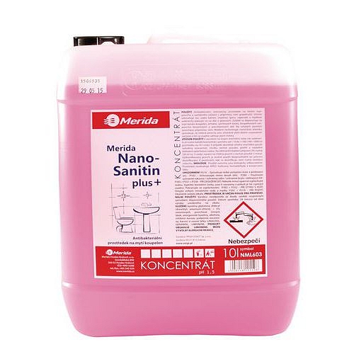 Čisticí prostředek na koupelny Merida Nano Sanitin, 10 l
