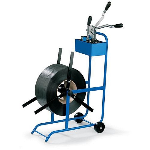 Pojízdný odvíječ plastové pásky