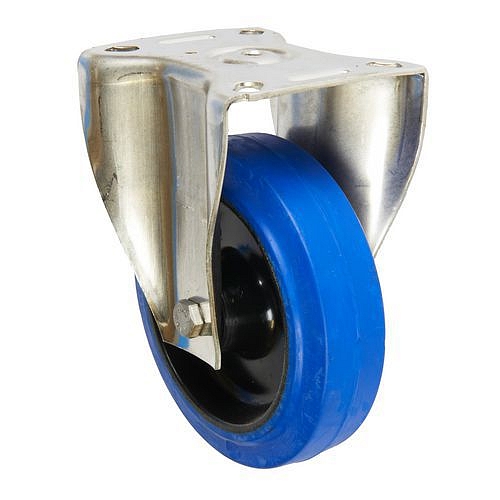 Gumové transportní kolo s přírubou, průměr 125 mm, kluzné ložisko