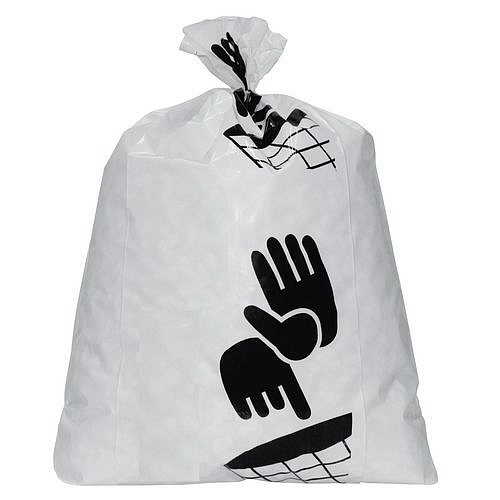 Pytle na odpad Manutan Expert, 60 l, tloušťka 80 mic, 100 ks, bílé