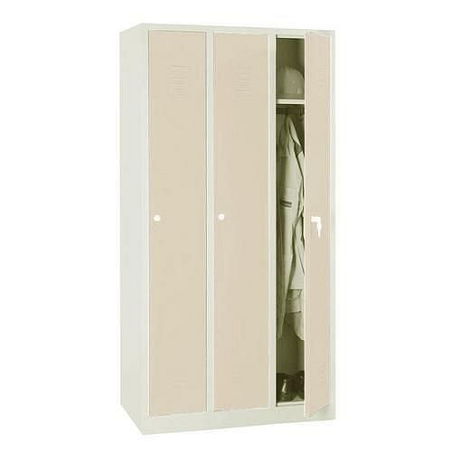 Svařované šatní skříně Manutan DURO PROFI, 3 oddíly