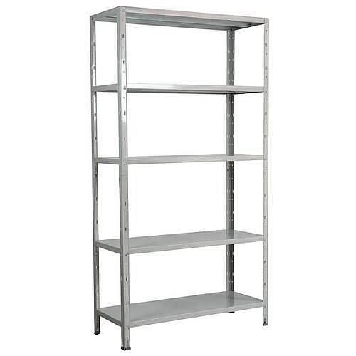 Kovový regál, základní 188 x 100 x 40 cm, 325 kg, 5 polic, šedý