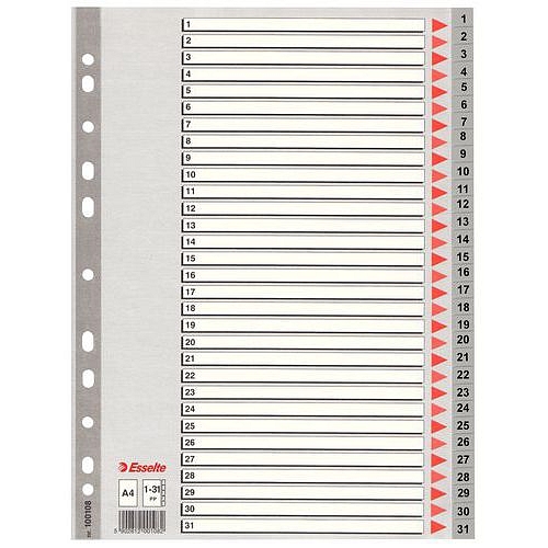 Plastové rozdružovače Esselte, 10 ks