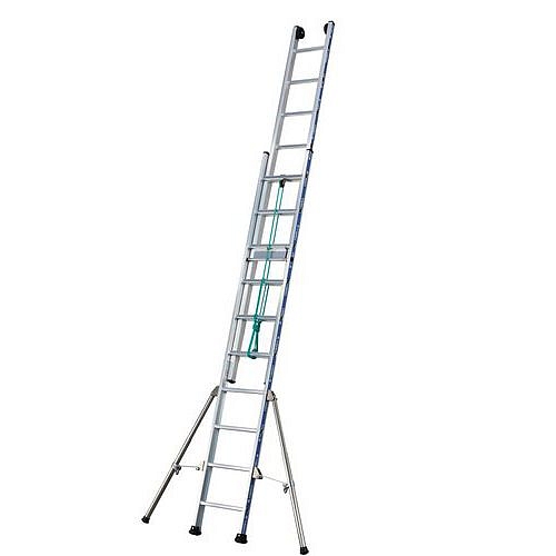 Výsuvný hliníkový žebřík s lanem Platinum 300 Tubesca-Comabi, 2 x 10 příček