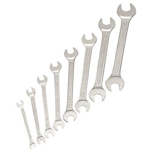 Sada metrických očkoplochých klíčů Mob, úhel hlavy 15°, 8 ks