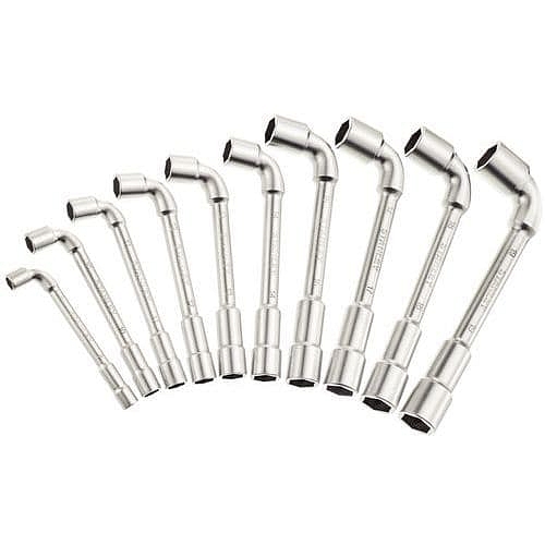 Sada 10 zahnutých nástrčných klíčů 6x6