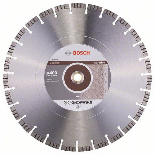 Bosch - Diamantový řezný kotouč Best for Abrasive 400 x 20,00+25,40 x 3,2 x 12 mm