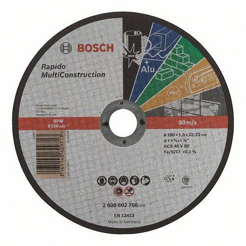 Bosch - Řezné kotouče rovné Rapido Multi Construction