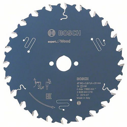 Bosch - Pilový kotouč Expert for Wood 160 x 20 x 2,6 mm, 24