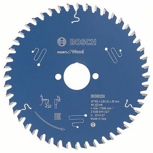 Bosch - Pilový kotouč Expert for Wood 165 x 30 x 2,6 mm, 48