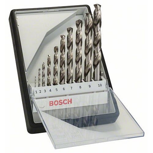 Bosch - Sada vrtáků do kovu Robust Line HSS-G, 10dílná, 135° 1; 2; 3; 4; 5; 6; 7; 8; 9; 10 mm, 135°