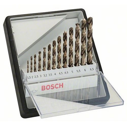 Bosch - 13dílná sada vrtáků do kovu Robust Line HSS-Co, 1,5; 2; 2,5; 3; 3,2; 3,5; 4; 4,5; 4,8; 5; 5,5; 6; 6,5 mm