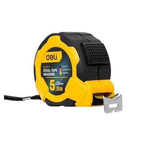 Svinovací metr Deli EDL3797Y, 5 m