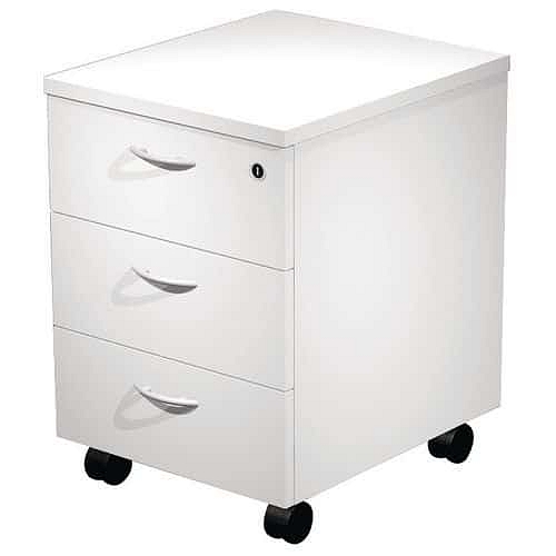 Mobilní kontejner Solo, 3 zásuvky, bílá