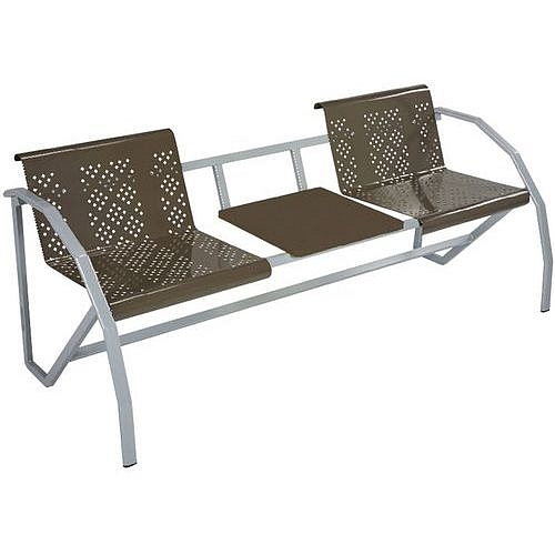 Lavice Manutan Expert Odéon, dvoumístná se stolkem, hnědá